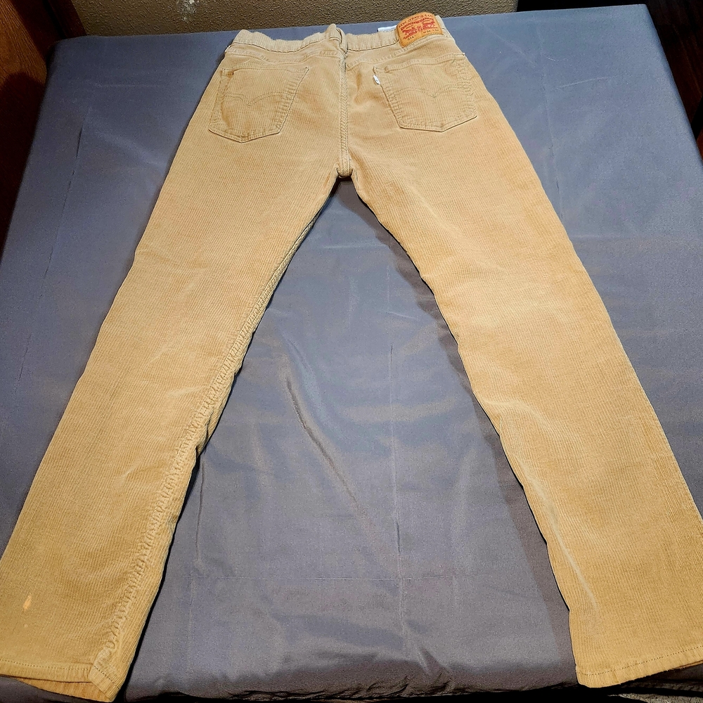 ⭐️Levi's 514 Women's Straight Leg Tan Corduroy Jeans Size 34 - Picture 3 of 8